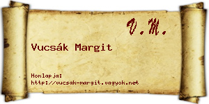 Vucsák Margit névjegykártya