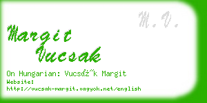 margit vucsak business card